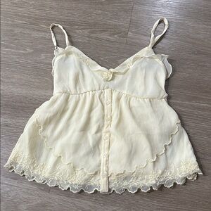 Hollister yellow babydoll top